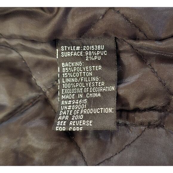 HAWKE & CO Outfitter Black Faux Leather Jacket Kid SZ 4T Motorcycle Biker Grease - Picture 9 of 9